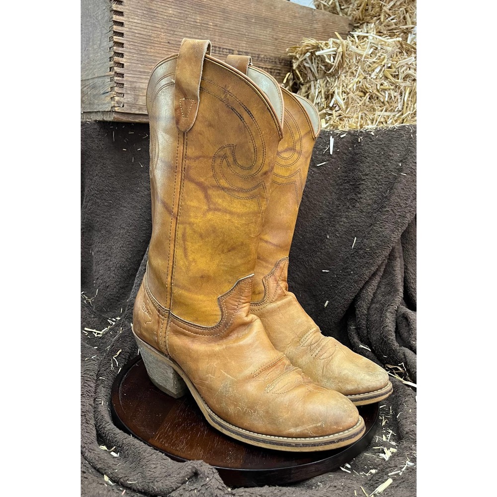 Texas Tan  Men’s Marble Vintage Cowboy Boots - Style 5404 Size 8.5D